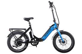 Denago Folding 1 eBike: OS (5'1"-6'5"): Blue/Black