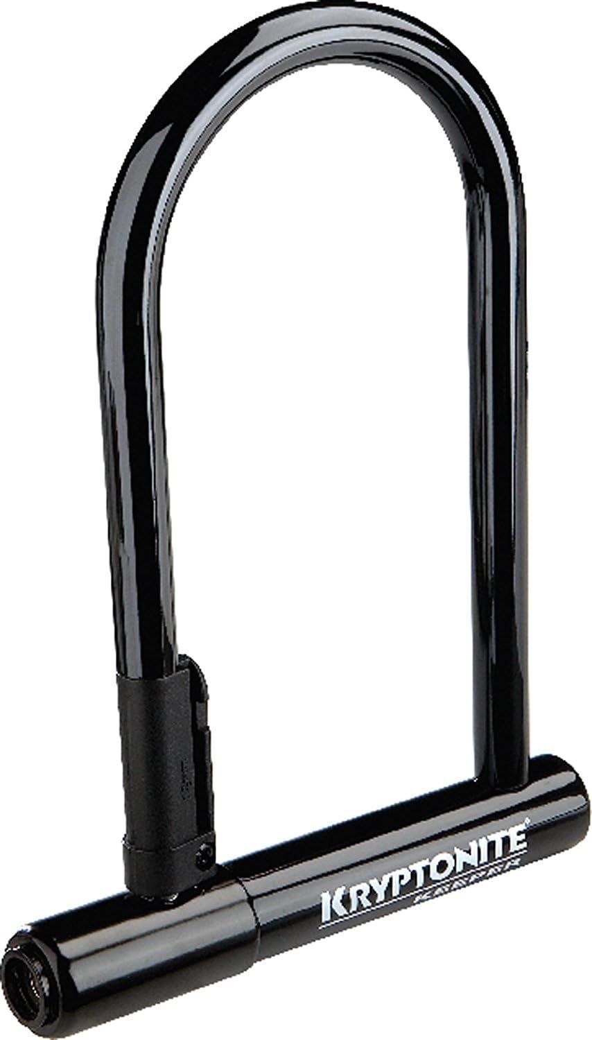 Kryptonite Keeper U-Lock - 4 x 8", Keyed, Black, Includes 4' cable and bracket