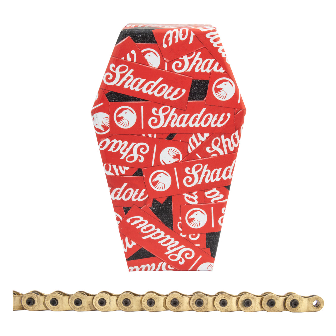 The Shadow Conspiracy Interlock V2 Chain - Single Speed 1/2" x 3/32", 98 Links, Half Link Chain, Gold