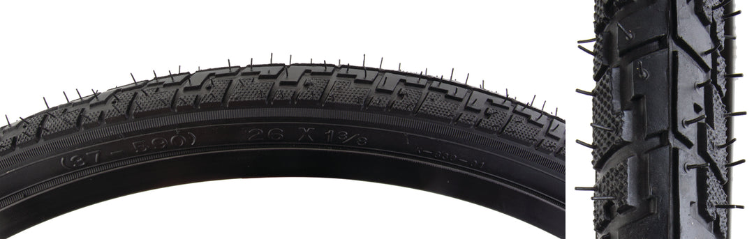 TIRES SUNLT 26x1-3/8 BK/BK HYBRID K830 WIRE