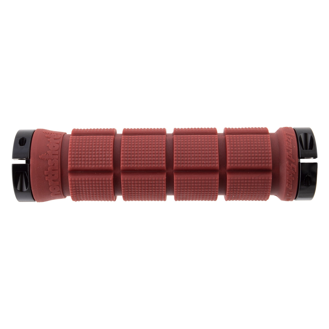 Lizard Skins Northshore Lock On Grips Deep Red with Black Collar Lock-On
