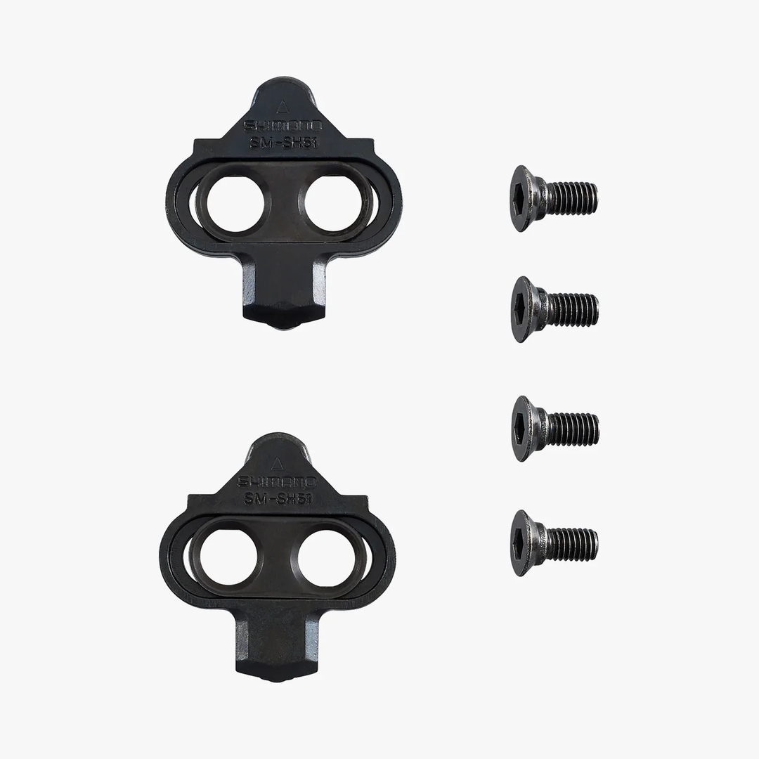 SHIMANO SM-SH51 SPD CLEAT SET (PAIR) SINGLE RELEASE W/ CLEAT NUT