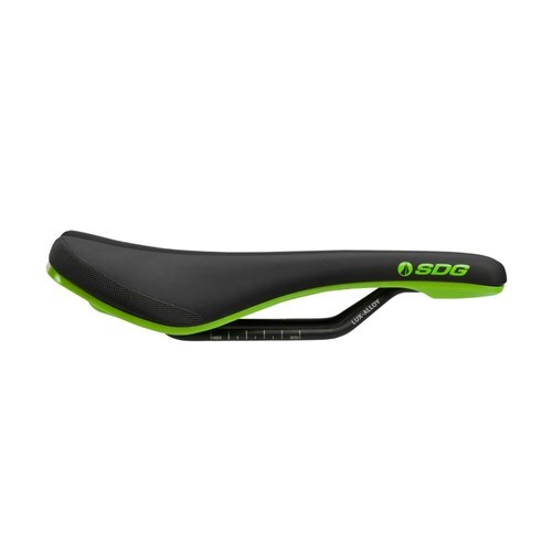 SDG Bel Air V3 Saddle - Lux-Alloy Rails, Black/Green