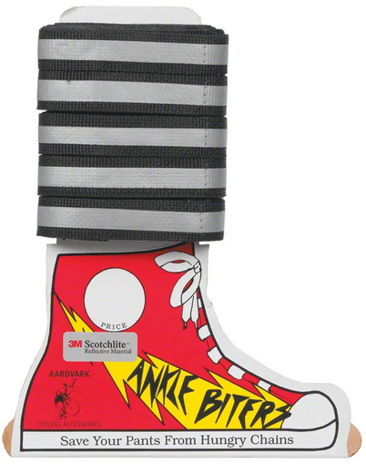 Aardvark Ankle Biters Reflective legbands Black Cd/25 single